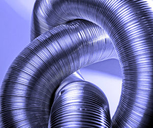Duct service in Monmouth County shows flexible tubing with a kink